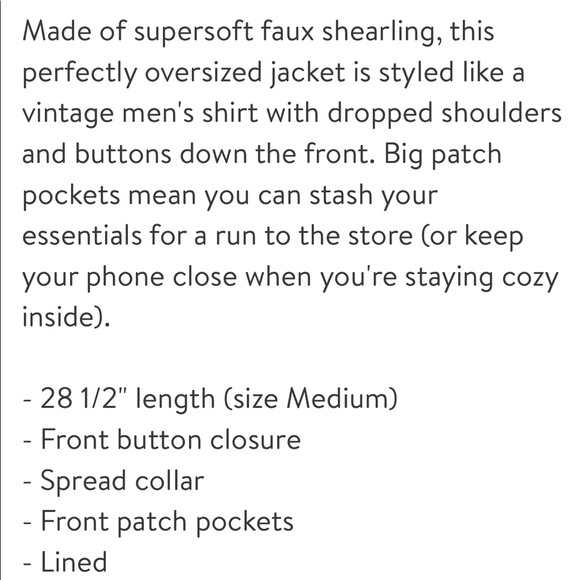 NEW Madewell Sherpa Walton shirt jacket coat. MA316 - Picture 11 of 12